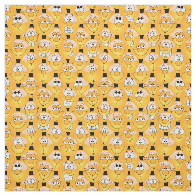 Tecido Padrão Emoji Amarelo 😀 (Modelo)