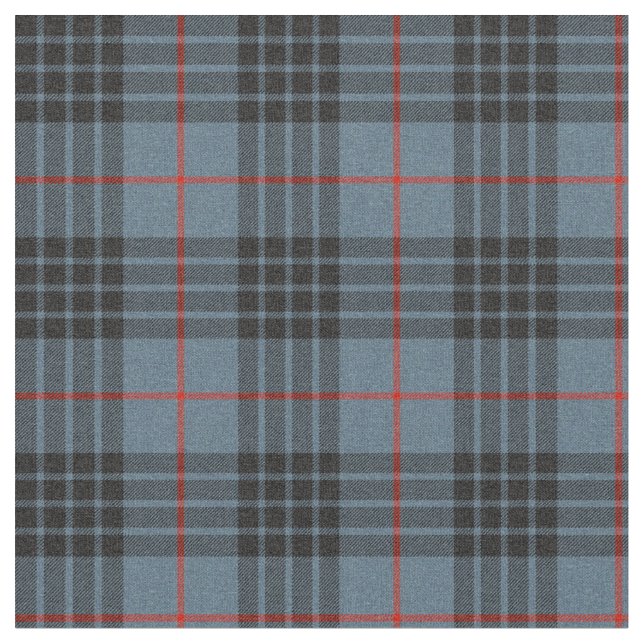 Tecido Padrão Escocês da Xadrez de Tartan Azul MacKay (Detalhe)