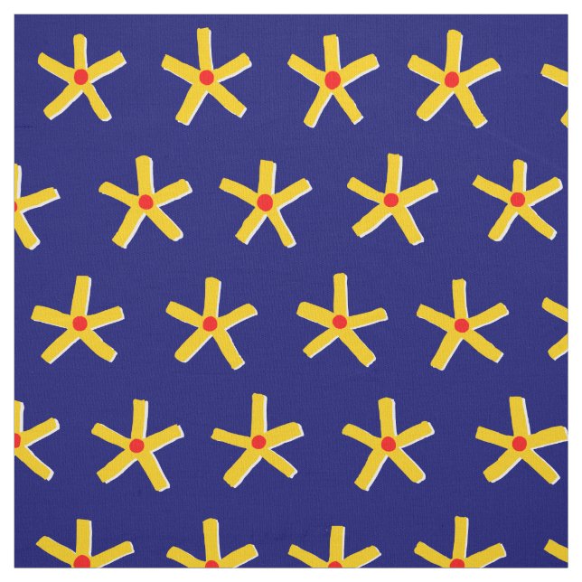 Tecido Padrão Estrela de Estilo Egípcio V2 - Azul Marinho (Modelo)
