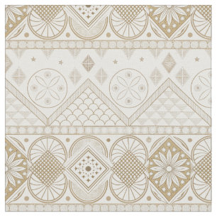 Tecido Padrão Etnico Geométrico Tribal Floral Sem Costura