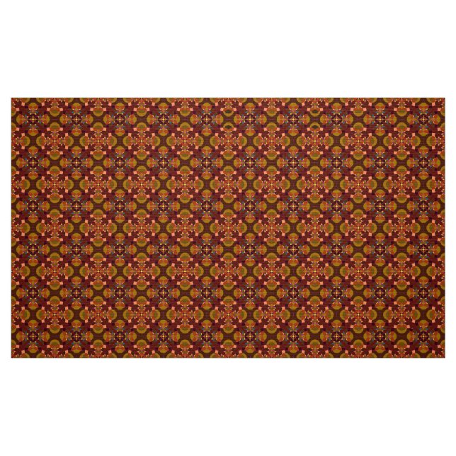 Tecido Padrão étnico marrom em (Fat Quarter)