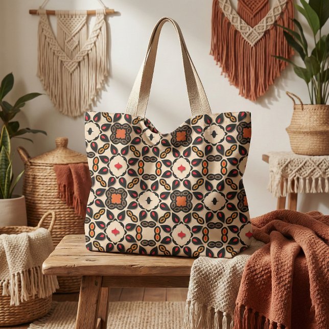 Tecido Padrão Etônico Arabesque Geométrico Boho Chic (Criador carregado)