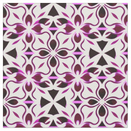 Tecido Padrão Floral Abstrato Vibrante