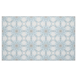 Tecido Padrão floral azul pálido decorativo