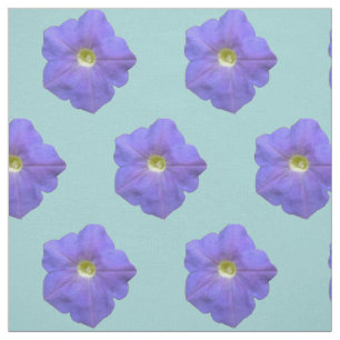 Tecido Padrão Floral Azul Petunia