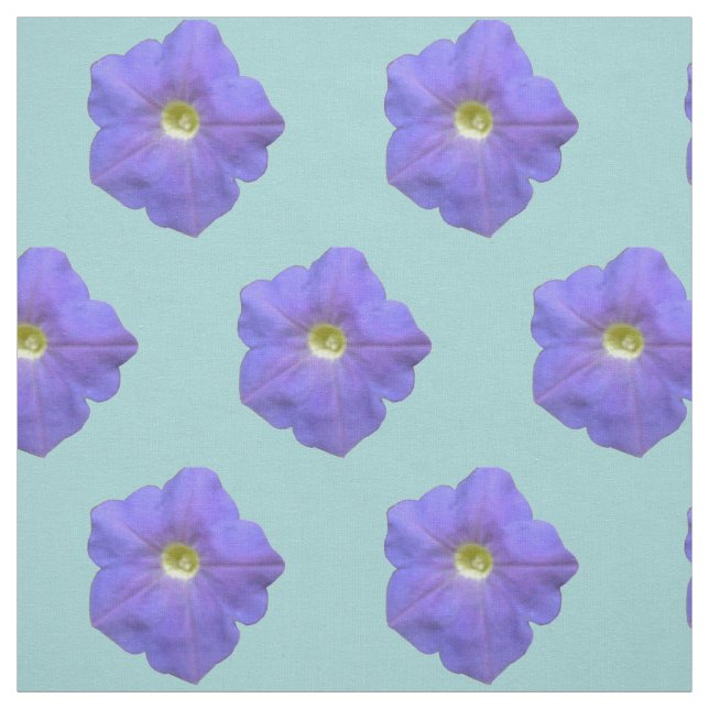Tecido Padrão Floral Azul Petunia (Modelo)