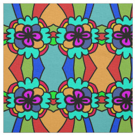 Tecido padrão floral colorido