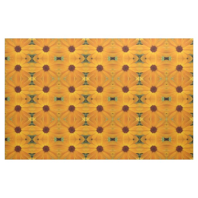 Tecido Padrão Floral da Marcha Laranja Daisy (Fat Quarter)