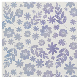 Tecido Padrão Floral de cinza e Lavanda
