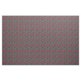 Tecido Padrão Floral de Papoula Vermelha Abstrata Moderna