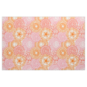 Tecido Padrão Floral de Verão Feliz e Diversão da Anca