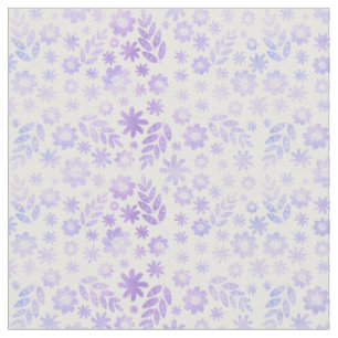 Tecido Padrão Floral Desenhado Da Mão Da lavanda
