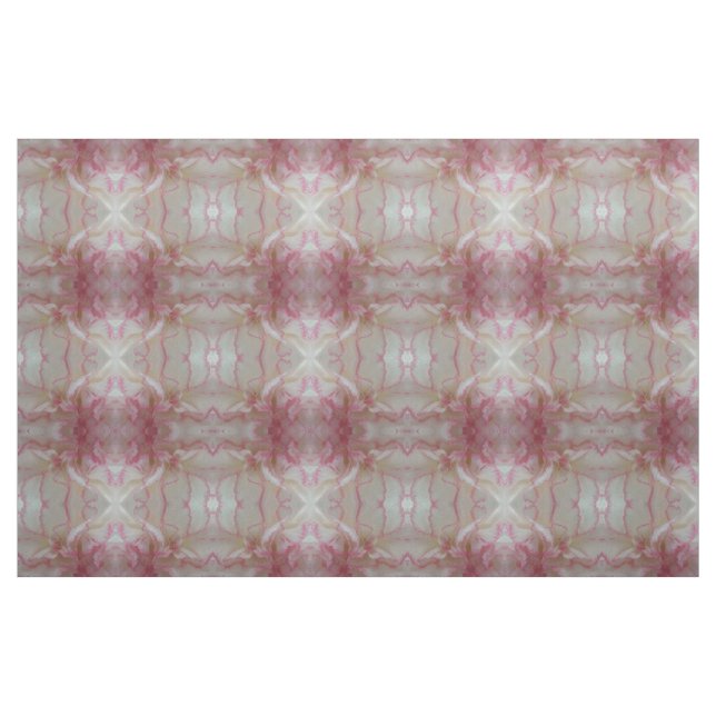 Tecido Padrão Floral do Craveiro Branco e Rosa (Fat Quarter)