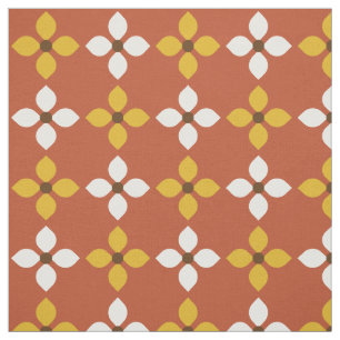 Tecido Padrão Floral do Mod da Vintagem Retroativa