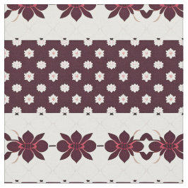 Tecido Padrão Floral Elegante com Lótus e Flor
