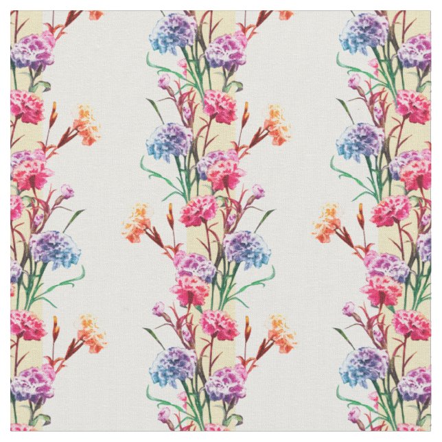 Tecido Padrão Floral Elegante - Cravo Bonito (Detalhe)