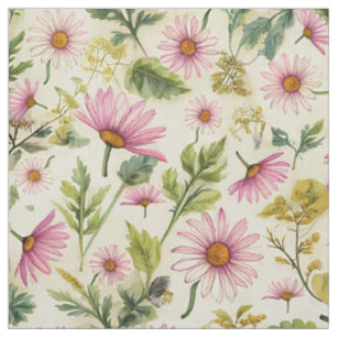 Tecido Padrão Floral Elegante Primavera