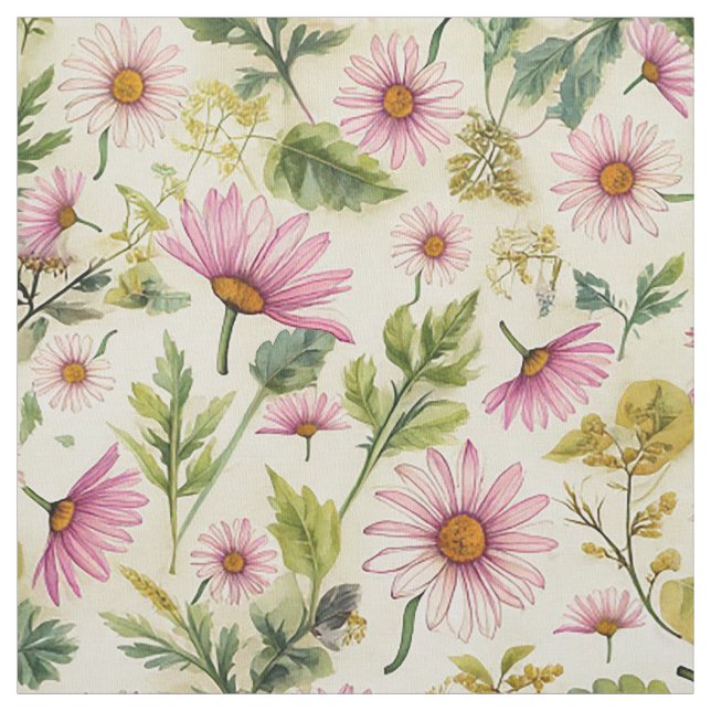 Tecido Padrão Floral Elegante Primavera (Modelo)