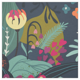 Tecido Padrão Floral Exótico Tropical Bright