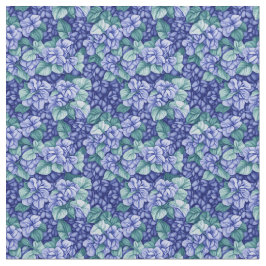 Tecido Padrão Floral - Flores de Hidrangea