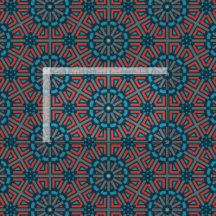 Padrão Floral Geométrico Antiquado