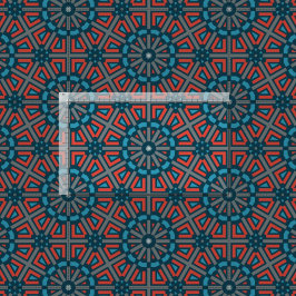 Tecido Padrão Floral Geométrico Antiquado