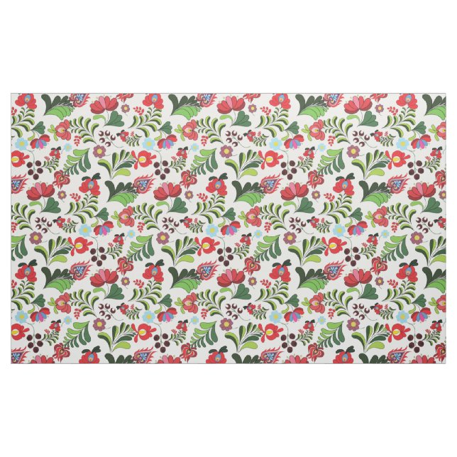 Tecido Padrão Floral Húngaro Matyo (Jarda)