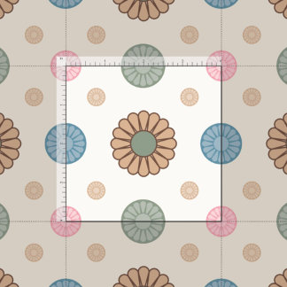 Tecido Padrão Floral Inspirado por Pastel Babylonian