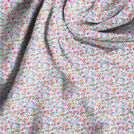Tecido Padrão Floral Minúsculo Desenhado à Mão