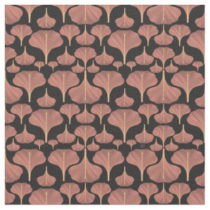 Tecido Padrão Floral Preto Vintage Gingko