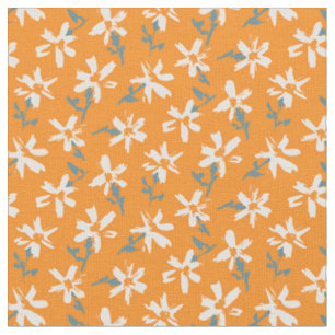 Tecido Padrão floral retrô em estilo boho.