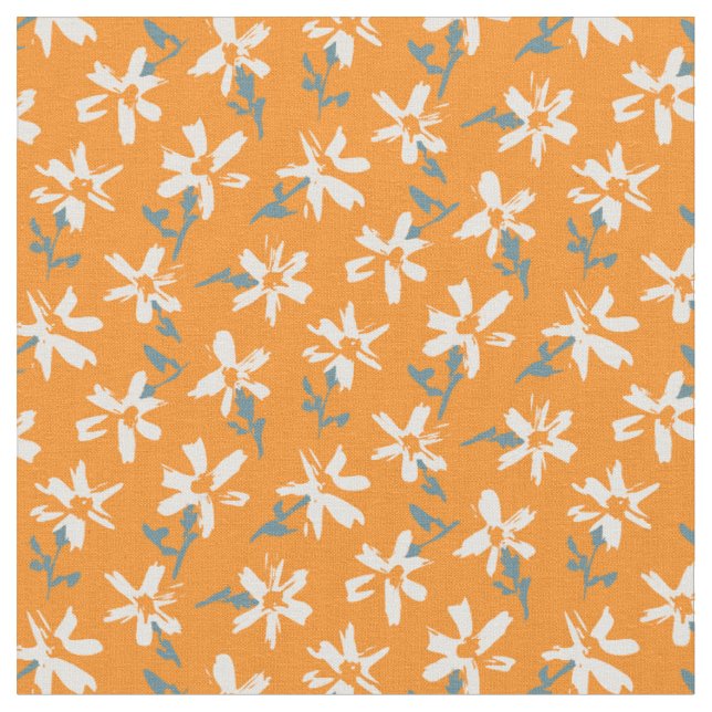 Tecido Padrão floral retrô em estilo boho. (Detalhe)