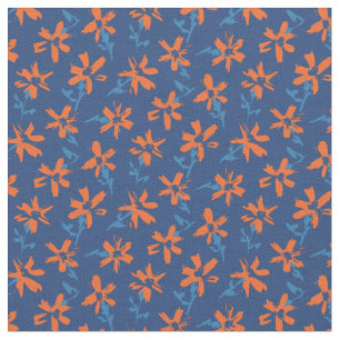 Tecido Padrão floral retrô no estilo boho. Abstrato Daisy