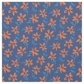 Tecido Padrão floral retrô no estilo boho. Abstrato Daisy