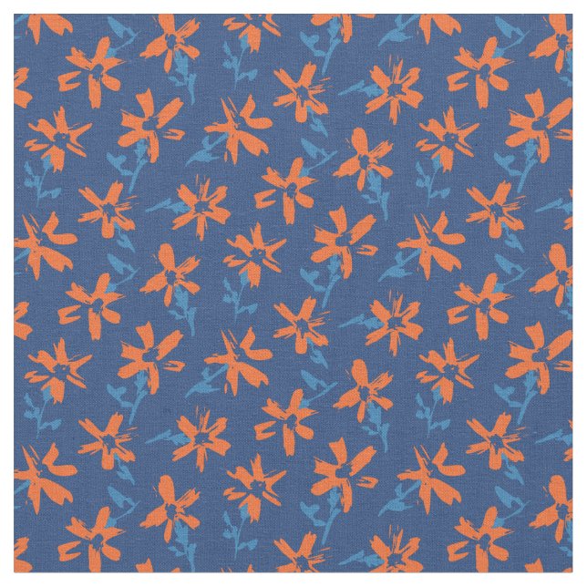 Tecido Padrão floral retrô no estilo boho. Abstrato Daisy (Detalhe)