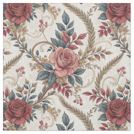 Tecido Padrão Floral Rosa Francês Vintage e Trabalho de E