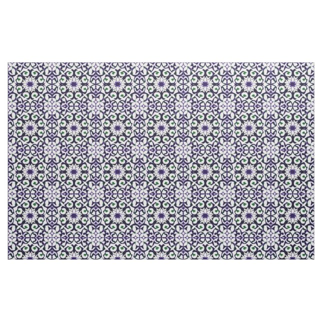 Tecido Padrão Floral Simétrico Ornamentado (Fat Quarter)