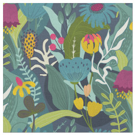 Tecido Padrão Floral Tropical Bright