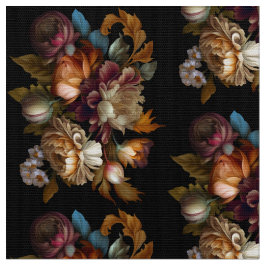 Tecido Padrão Floral "Velho Mundo" Romântico