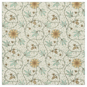 Tecido Padrão Floral Vintage Victorian Era 1875