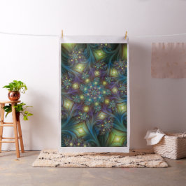 Tecido Padrão frontal roxo azul-abstrato iluminado