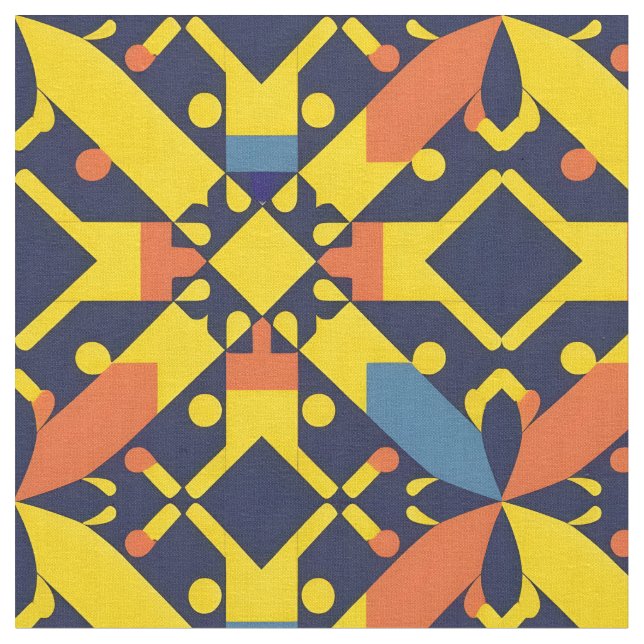 Tecido Padrão Geométrico Abstrato (Detalhe)
