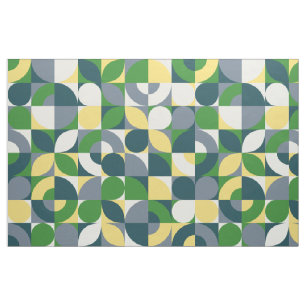 Tecido Padrão Geométrico Abstrato Bauhaus Moderno Colorid