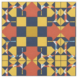 Tecido Padrão Geométrico Abstrato com Setas