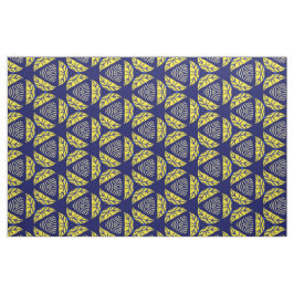 Tecido Padrão Geométrico Abstrato do Triângulo Amarelo Az