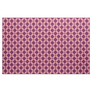 Tecido Padrão Geométrico Abstrato em Tom de Rosa e Roxo