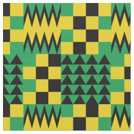 Tecido Padrão Geométrico Africano Colorido de Bandeira ja