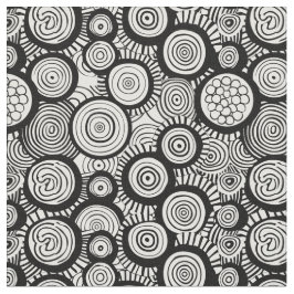 Tecido Padrão geométrico africano preto e branco 1