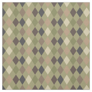 Tecido Padrão Geométrico Castanho Verde da Camouflage