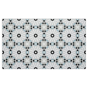 Tecido Padrão geométrico circular decorativo e estrela